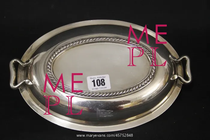 : White Star Line - silver plated tureen cover : White Star Line - silver plated tureen cover