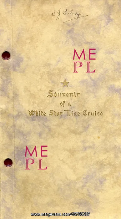  : White Star Line - Souvenir of cruise