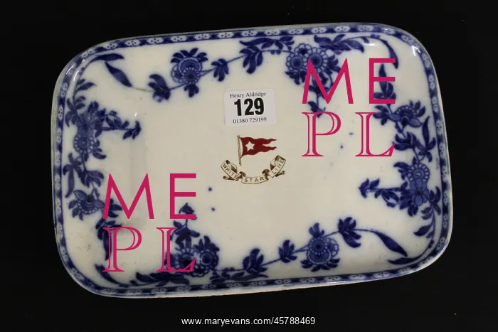 : White Star Line - Stonier and Co asparagus dish : White Star Line - Stonier and Co asparagus dish