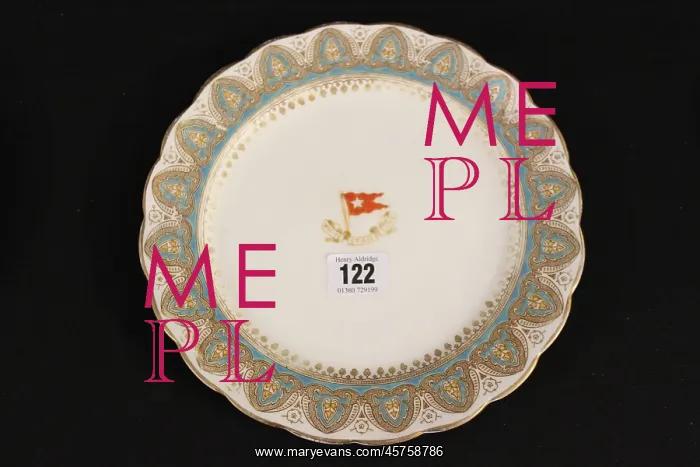 : White Star Line - Stonier and Co. dinner plate : White Star Line - Stonier and Co. dinner plate