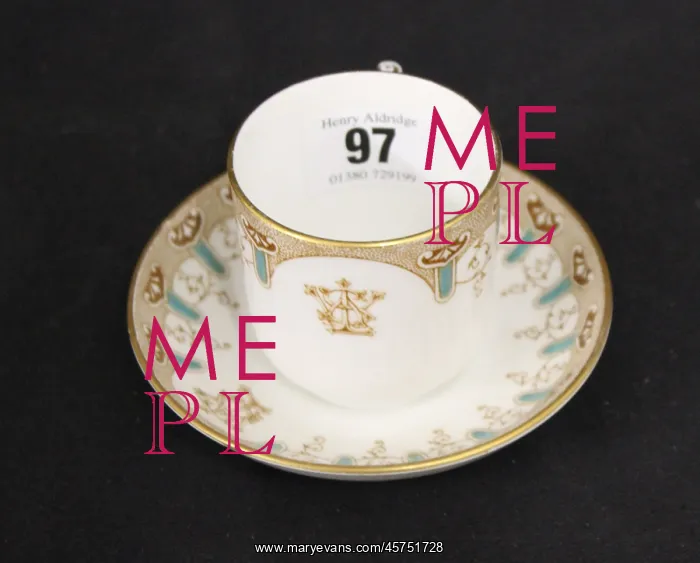 : White Star Line - Stonier and Co cup and saucer : White Star Line - Stonier and Co cup and saucer