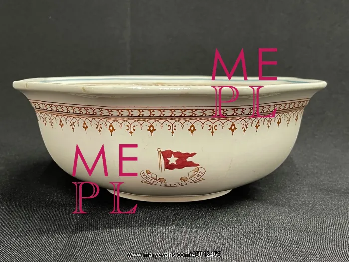 : White Star Line, Stonier Losol ware octagonal serving bowl : White Star Line, Stonier Losol ware octagonal serving bowl