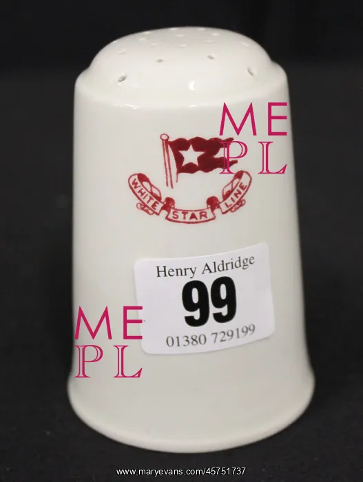 : White Star Line - Stonier and Co pepper pot : White Star Line - Stonier and Co pepper pot
