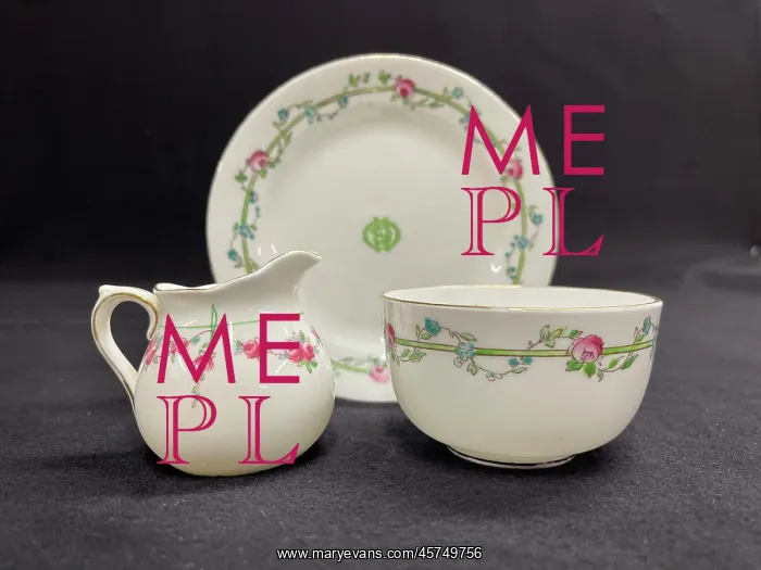 : White Star Line, Stonier rose pattern trio : White Star Line, Stonier rose pattern trio