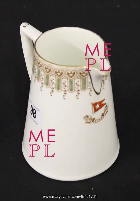 : White Star Line - Stonier and Co Wisteria pattern jug : White Star Line - Stonier and Co Wisteria pattern jug