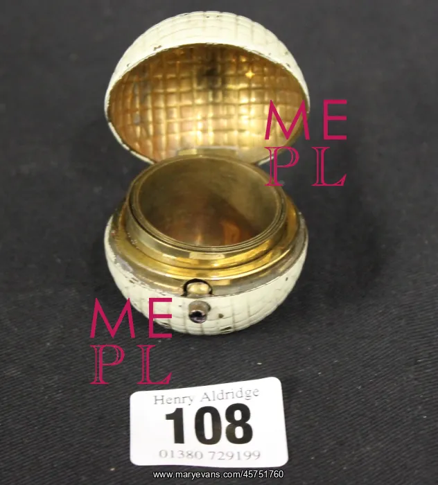 : White Star Line - whisky tot in the shape of a golfball : White Star Line - whisky tot in the shape of a golfball