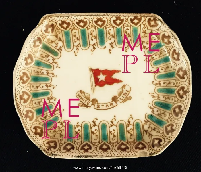 : White Star Line - Wisteria pie dish : White Star Line - Wisteria pie dish