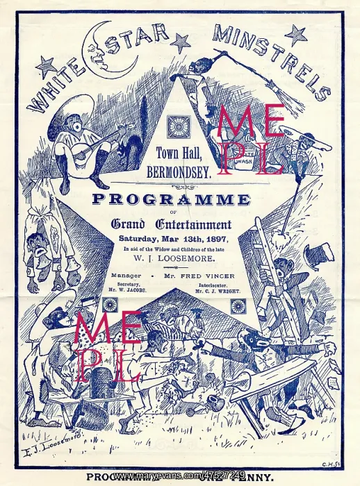  : White Star Minstrels programme