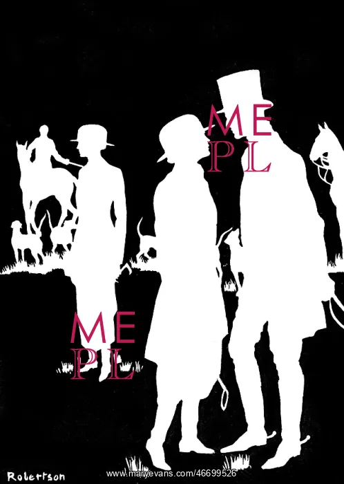 : White Witchery - a romantic hunt scene in silhouette : White Witchery - a romantic hunt scene in silhouette