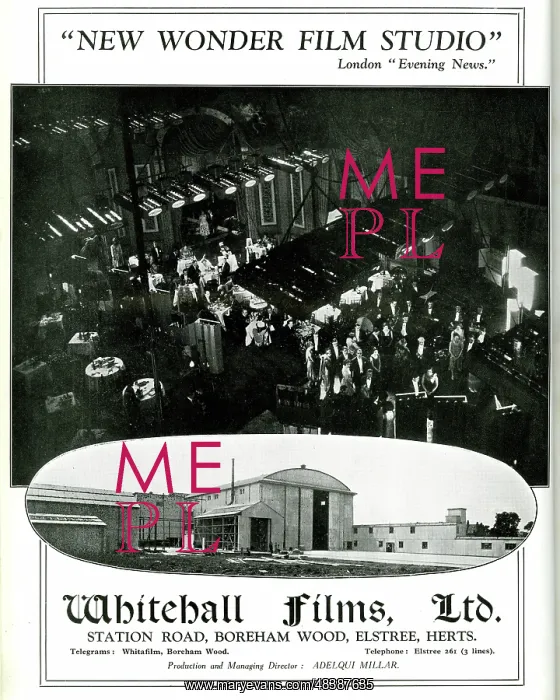 : Whitehall Films Ltd, film studio, Boreham Wood, Elstree : Whitehall Films Ltd, film studio, Boreham Wood, Elstree