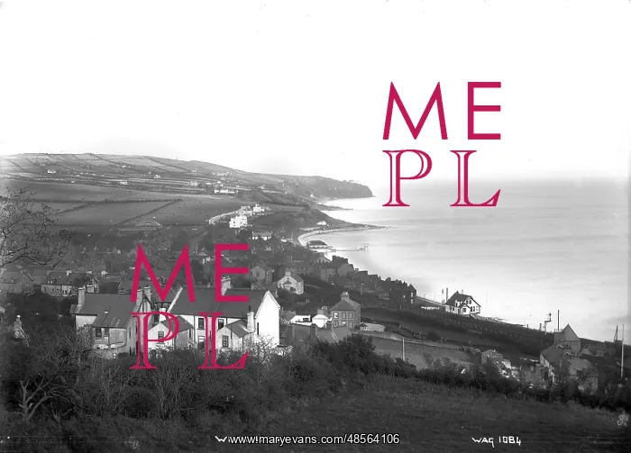 : Whitehead - a panoramic view of the town and the bay showing blackhead : Whitehead - a panoramic view of the town and the bay showing blackhead