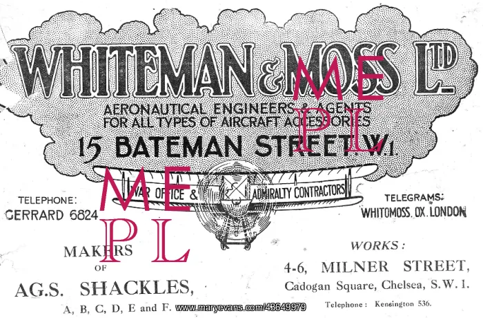 : Whiteman & Moss- Aeronautical Engineers : Whiteman & Moss- Aeronautical Engineers