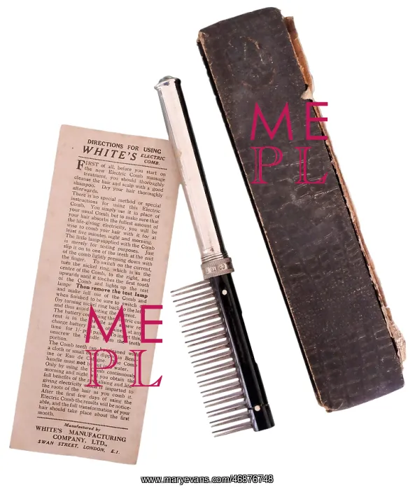 : White's Electric Comb with box and instructions : White's Electric Comb with box and instructions