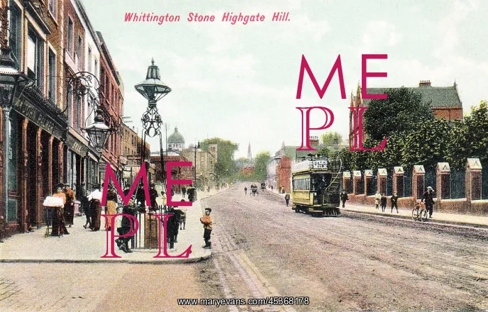 : Whittington Stone, Highgate Hill, Highgate, North London : Whittington Stone, Highgate Hill, Highgate, North London