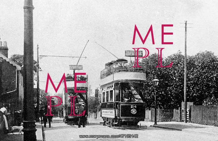 : Whitton Tram Terminus, Ipswich early 1900's : Whitton Tram Terminus, Ipswich early 1900's
