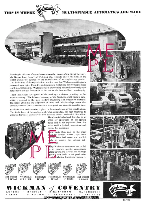 : Wickman Machine Tools & Test Equipment : Wickman Machine Tools & Test Equipment