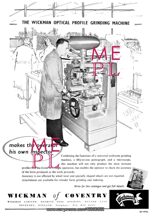  : Wickman Optical Profile Grinder
