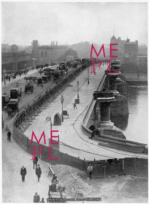 : Widening of Blackfriars Bridge, London 1908 : Widening of Blackfriars Bridge, London 1908
