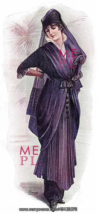 : A widow's mourning dress, WW1 : A widow's mourning dress, WW1