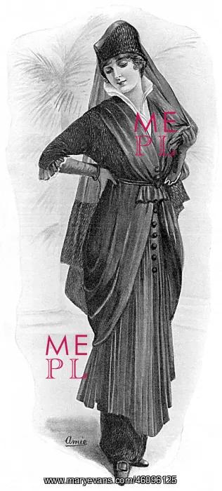: A widow's mourning dress, WW1 : A widow's mourning dress, WW1