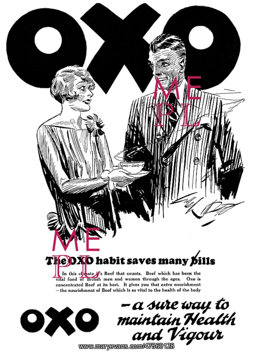  : A wife giving her husband a cup of Oxo
