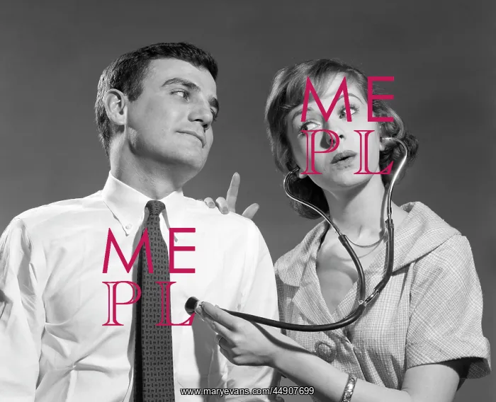 : Wife with Stethoscope on Husband : Wife with Stethoscope on Husband