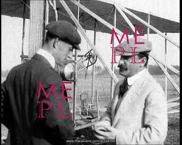 : Wilbur and Orville Wright Talking In Front : Wilbur and Orville Wright Talking In Front