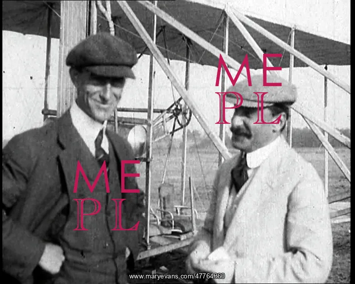 : Wilbur and Orville Wright Talking In Front : Wilbur and Orville Wright Talking In Front