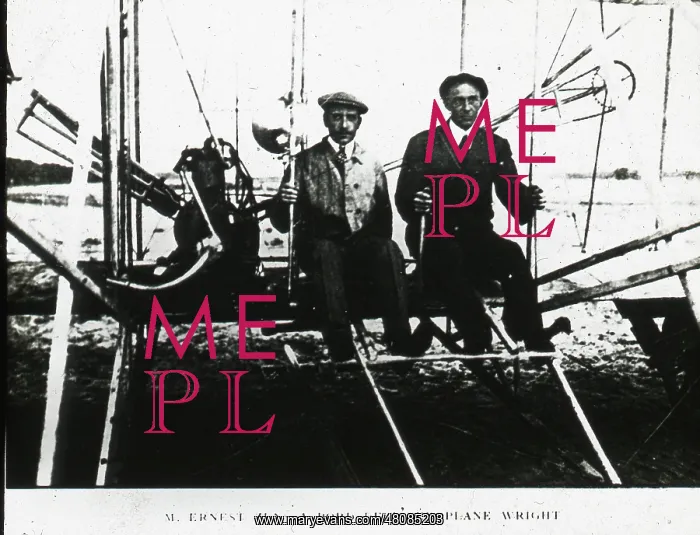 : Wilbur Wright, right, with Ernest Zens : Wilbur Wright, right, with Ernest Zens