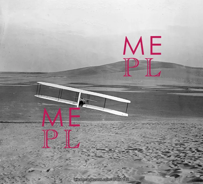 : Wilbur Wright of Wright Brothers flying : Wilbur Wright of Wright Brothers flying