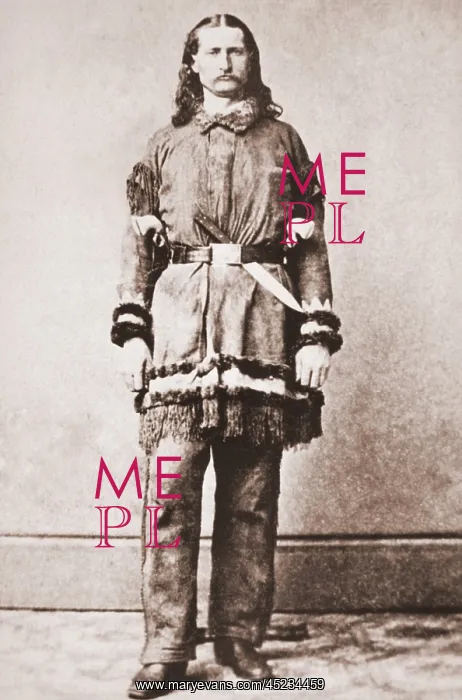 : Wild Bill Hickok portrait in buckskins with ? : Wild Bill Hickok portrait in buckskins with ?
