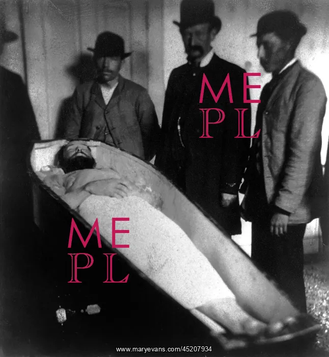 : Wild West. Jesse James, dead, in coffin, ? : Wild West. Jesse James, dead, in coffin, ?