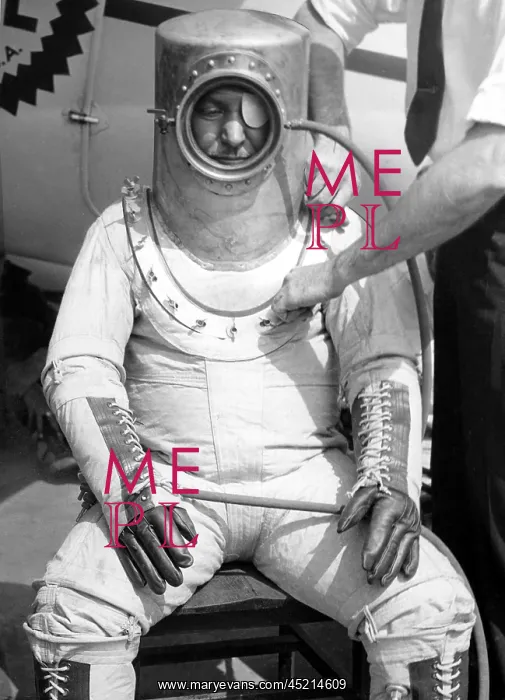: Wiley Post in stratosphere suit for future ? : Wiley Post in stratosphere suit for future ?