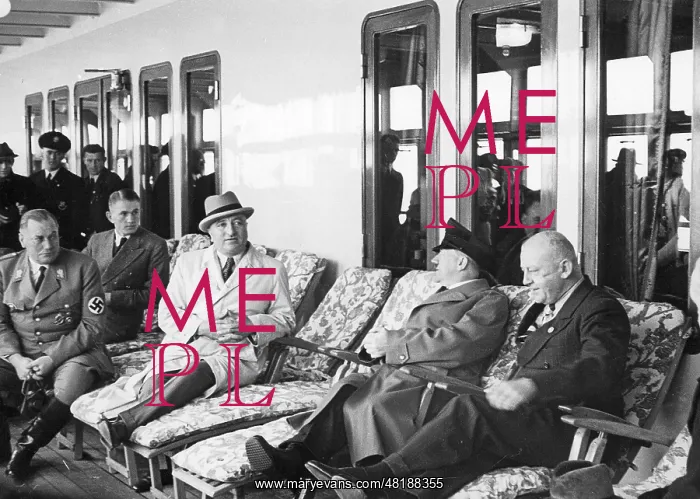 : Wilhelm Brueckner, Robert Ley, Adolf Hitler, Adolf Wagner on : Wilhelm Brueckner, Robert Ley, Adolf Hitler, Adolf Wagner on