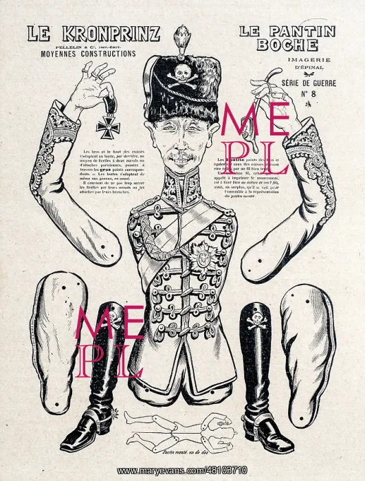 : Wilhelm, German Crown Prince as a jumping jack : Wilhelm, German Crown Prince as a jumping jack