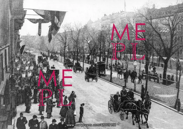 : Wilhelm I on an exit through Berlin, 1888 : Wilhelm I on an exit through Berlin, 1888