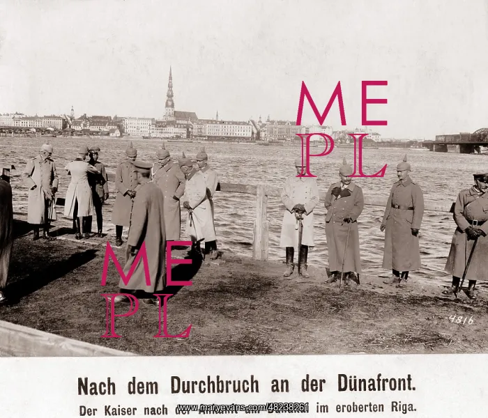 : Wilhelm II in the conquered city Riga 1917 : Wilhelm II in the conquered city Riga 1917