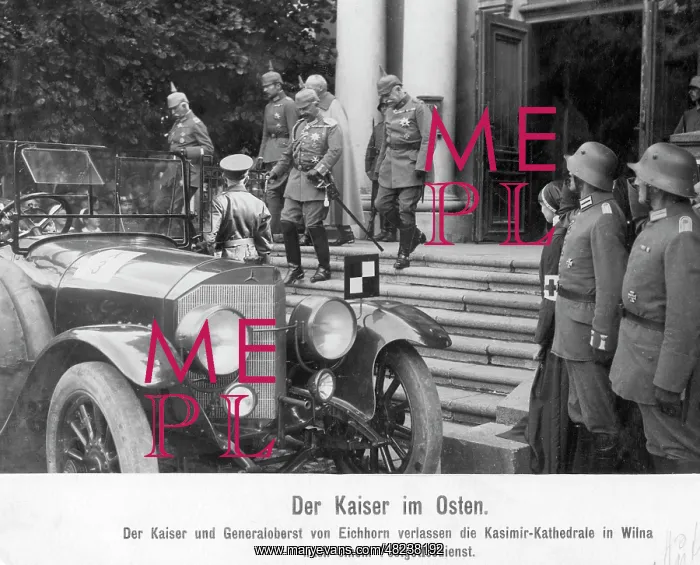 : Wilhelm II and Hermann von Eichhorn in Vilnius 1917 : Wilhelm II and Hermann von Eichhorn in Vilnius 1917