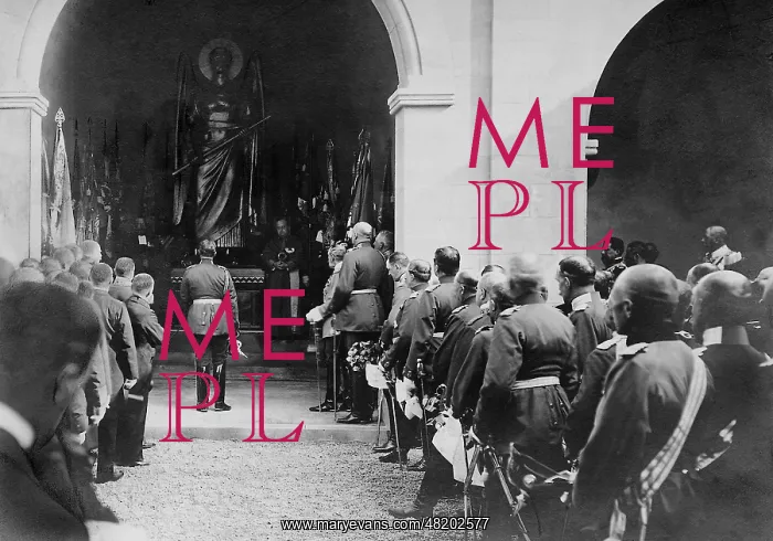 : Wilhelm II at the inauguration of the memorial hall in Grave : Wilhelm II at the inauguration of the memorial hall in Grave