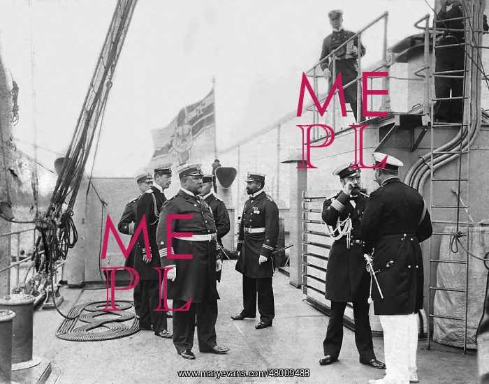 : Wilhelm II. and Nicholas II. during talks at the Cruiser Be : Wilhelm II. and Nicholas II. during talks at the Cruiser Be