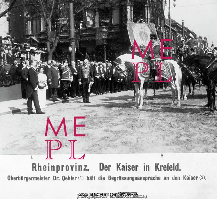 : Wilhelm II on a visit to Krefeld, 1906 : Wilhelm II on a visit to Krefeld, 1906