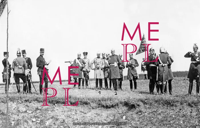 : Wilhelm II and von Moltke at a maneuver, 1908 : Wilhelm II and von Moltke at a maneuver, 1908