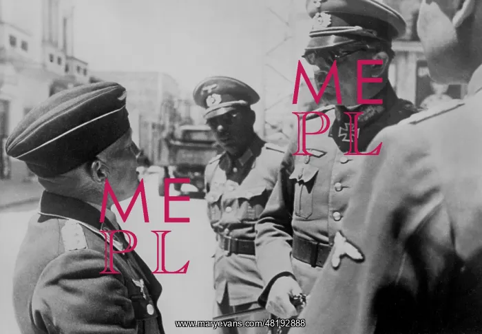 : Wilhelm List in conversation with Alfred Sturm during the ca : Wilhelm List in conversation with Alfred Sturm during the ca