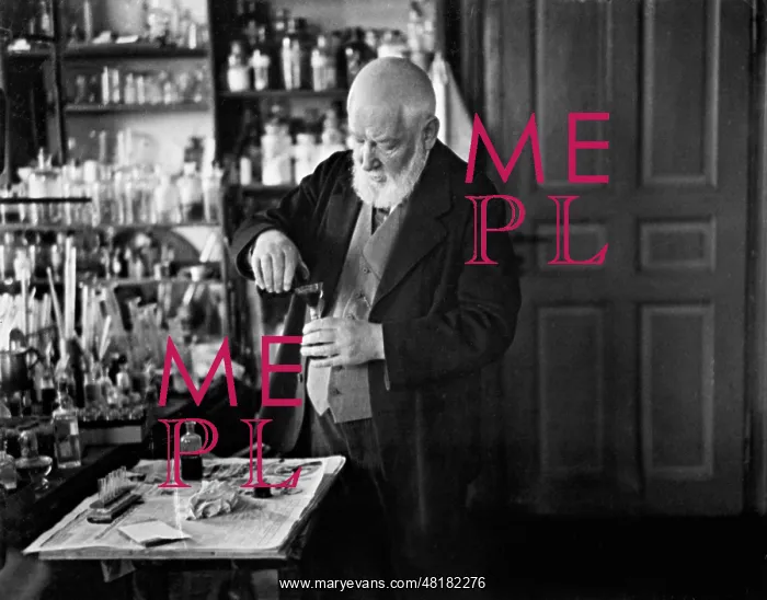 : Wilhelm Ostwald in His Lab, 1931 : Wilhelm Ostwald in His Lab, 1931