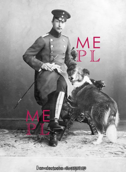 : Wilhelm of Prussia with his dog, 1904 : Wilhelm of Prussia with his dog, 1904