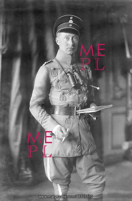 : Wilhelm of Prussia in Hussar uniform, 1918 : Wilhelm of Prussia in Hussar uniform, 1918