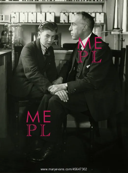 : Willi Schneider when young seated with Harry Price : Willi Schneider when young seated with Harry Price