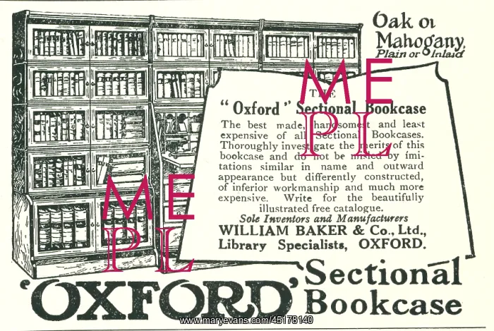 : William Baker Oxford Bookcase Advertisement : William Baker Oxford Bookcase Advertisement