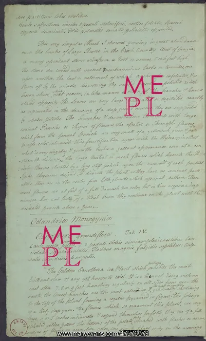  : William Bartram's letter to Robert Barclay, 1788