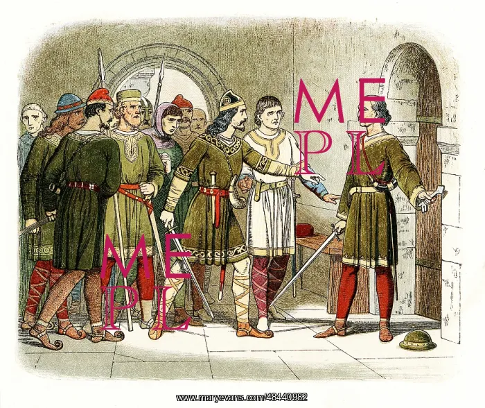 : William de Breteuil defending the treasury at : William de Breteuil defending the treasury at